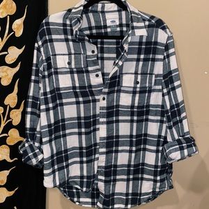 black & white flannel